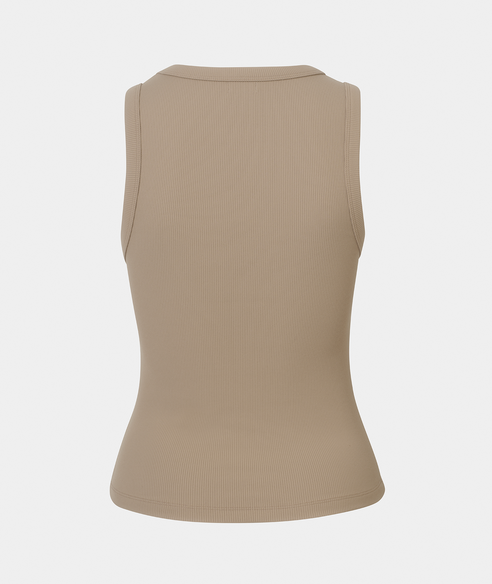 RIBBED TANK - TAUPE