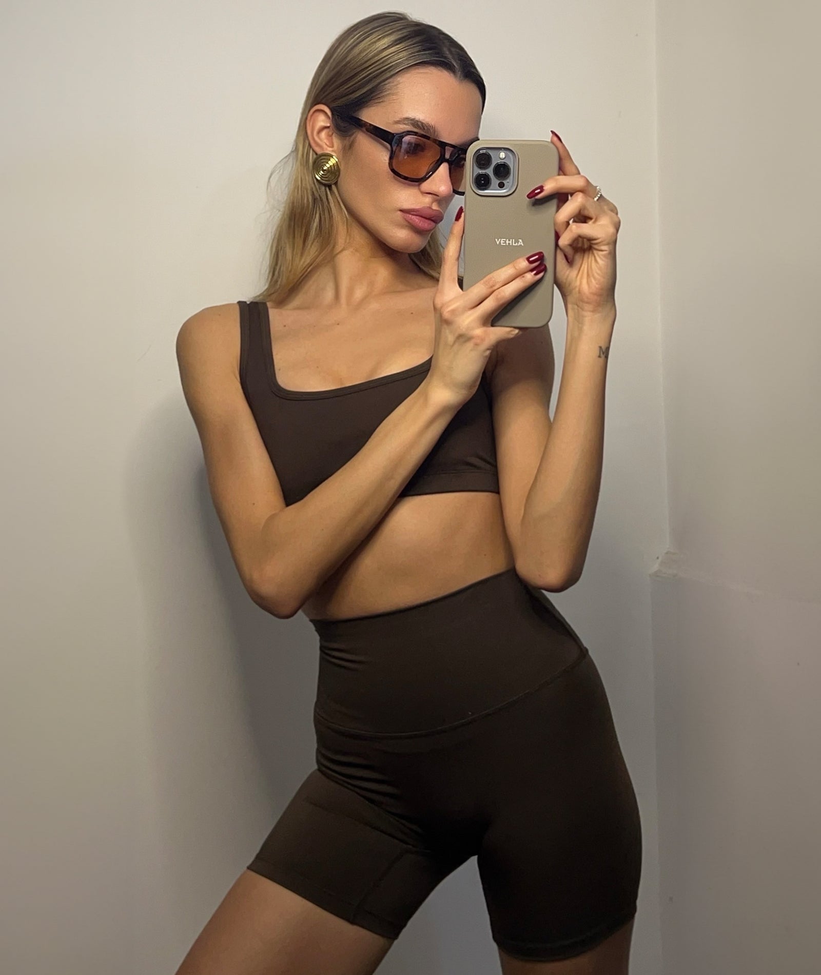 BIKE SHORTS - CHOC - tjuso