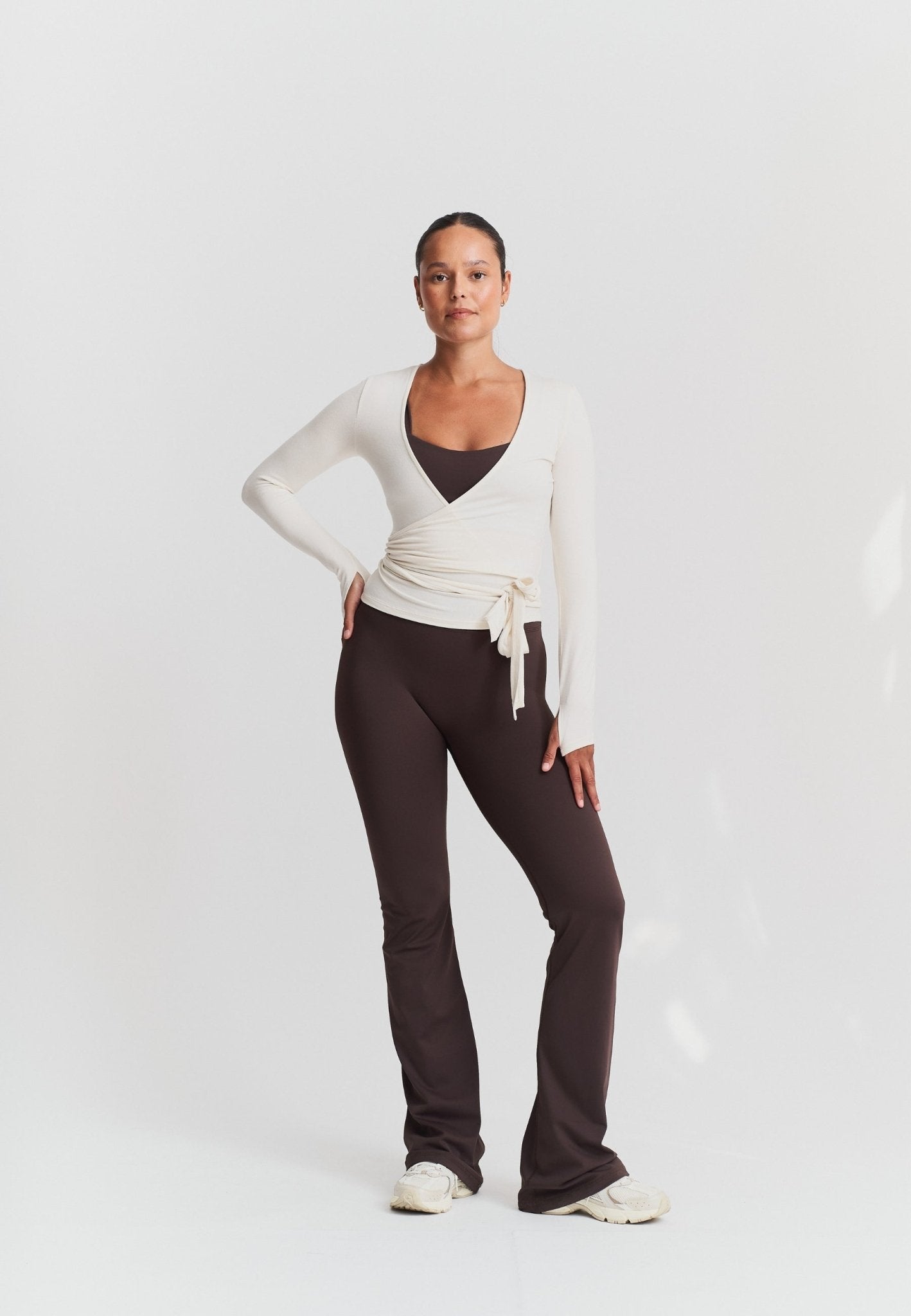 Flared Leggings - Espresso - tjuso