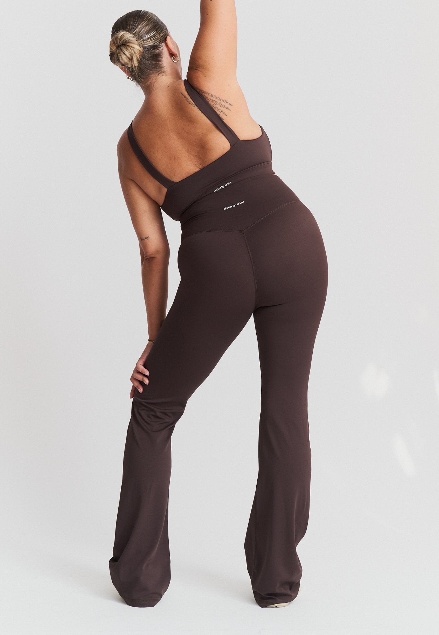 Flared Leggings - Espresso - tjuso