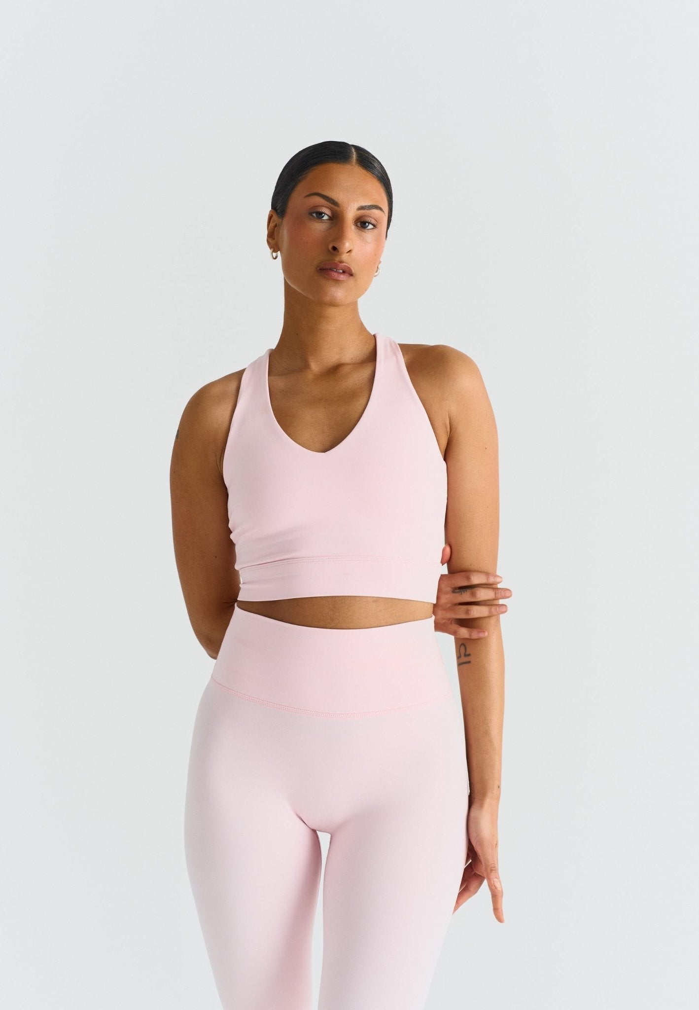 V - neck Cross Back Bra - Ballet Slipper - tjuso