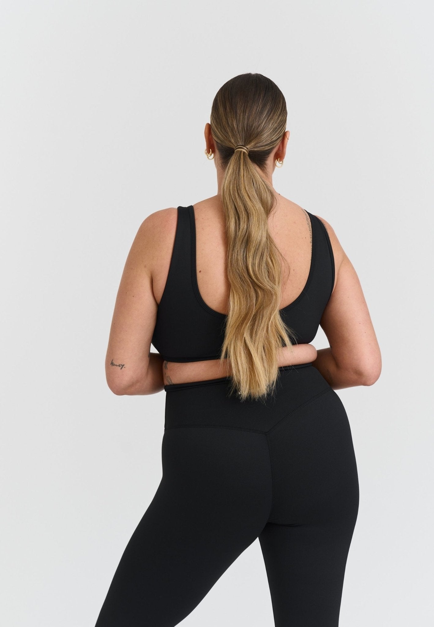 Deep V - Neck Bra - Black - tjuso