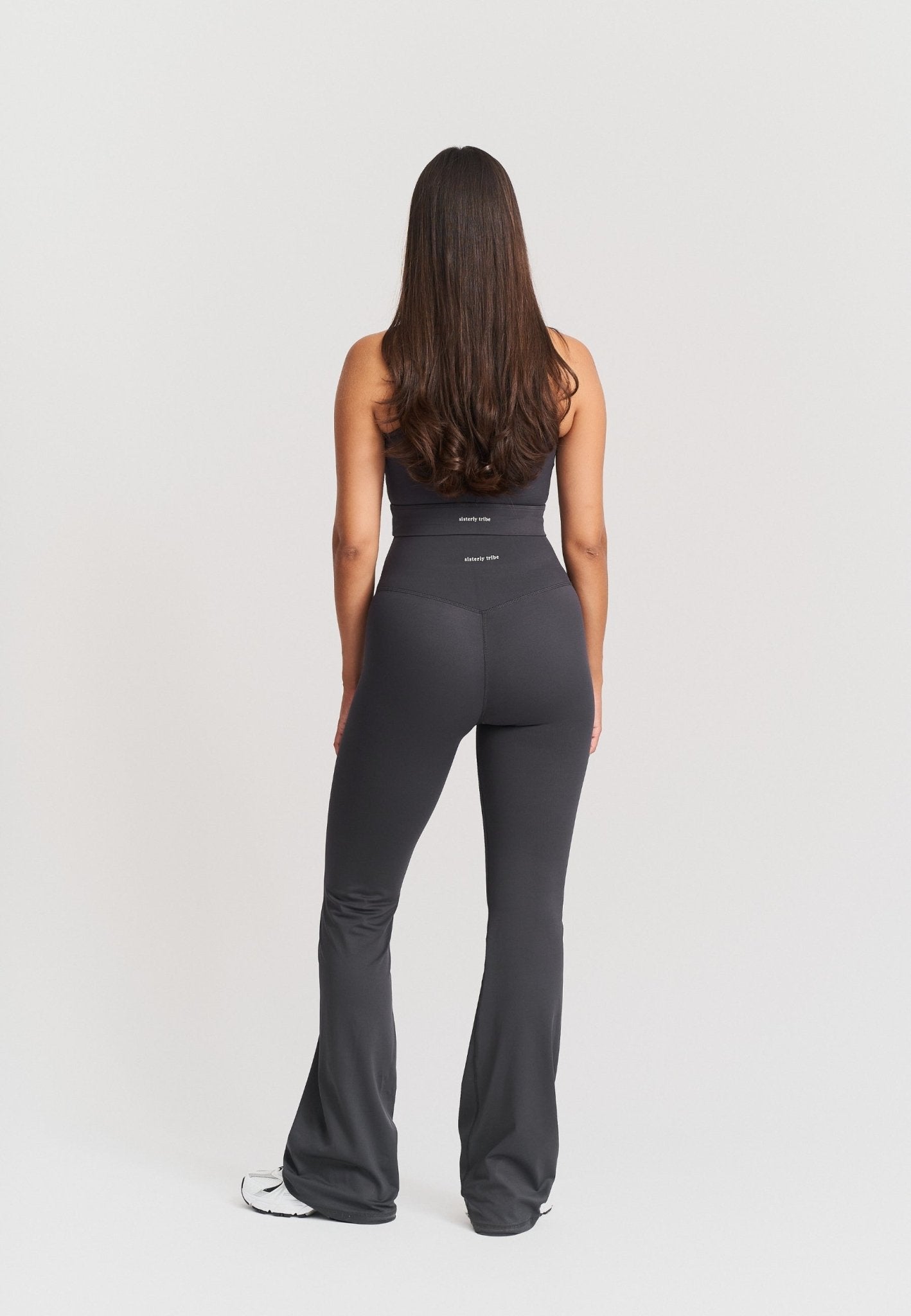 Flared Leggings - Asphalt Grey - tjuso