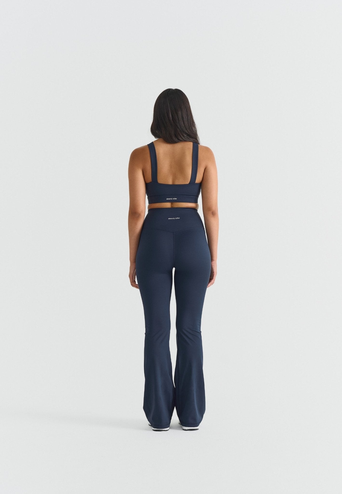 Flared Leggings - Navy - tjuso
