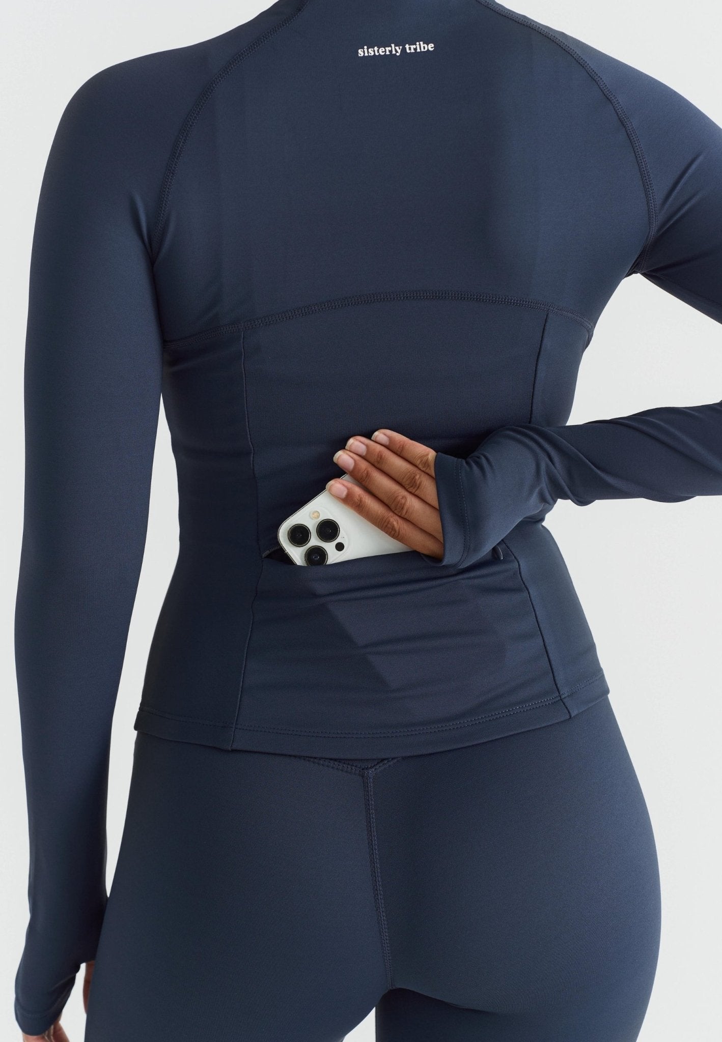 Zip Jacket - Navy - tjuso